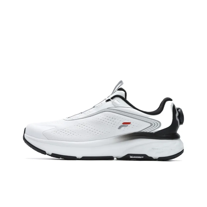 FILA BOA NUVOLE 2 Anti Slip And Wear Resistant Breathable Low Top Running Shoes Men's Outstanding White-0