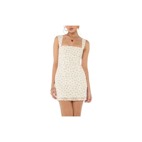 PRINCESS POLLY Slip Dresses Women's White Floral