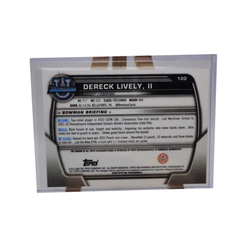 Topps 2023 Best Dereck Lively II RC Derek Lively II Sticker Card Star Card And Product Accessible Sports Cards 1 Pc-1