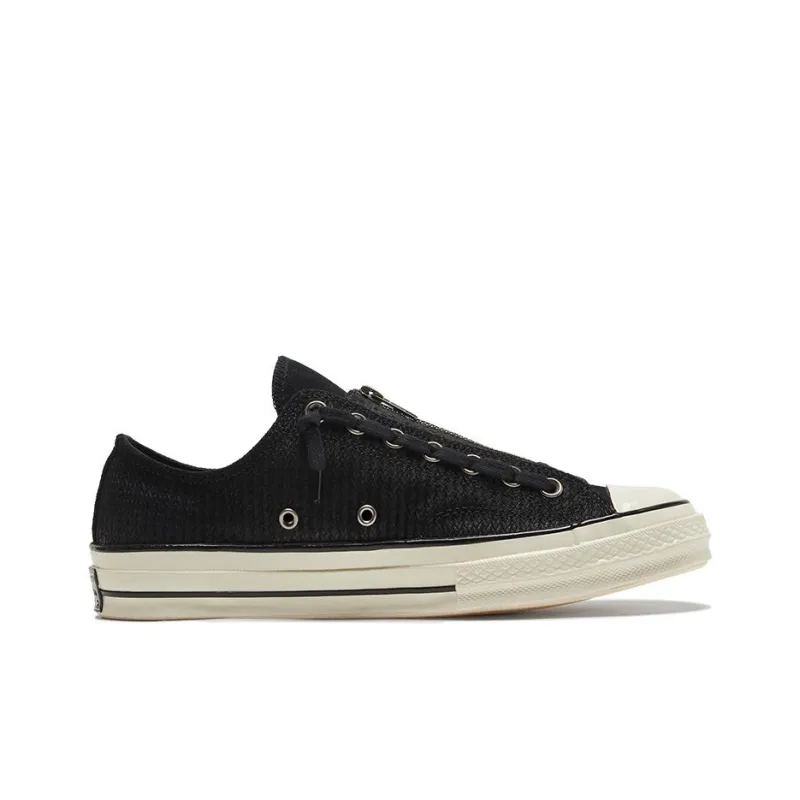 Converse Chuck 70 Zip Low 'Embossed Suede Black Egret'-1