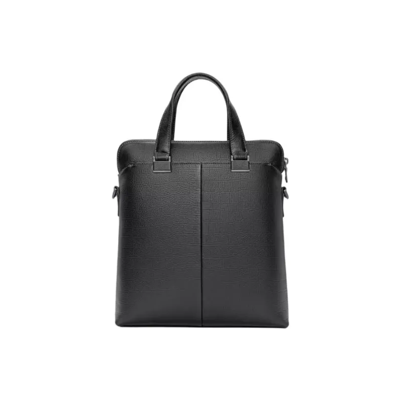 GOLDLION Top Grain Cow Leather Briefcases Handbags Large Size Men's Black-2