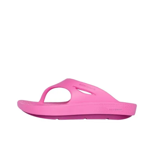 Skechers Slip-Resistant Abrasion-Resistant Slide Slippers Women's Pink