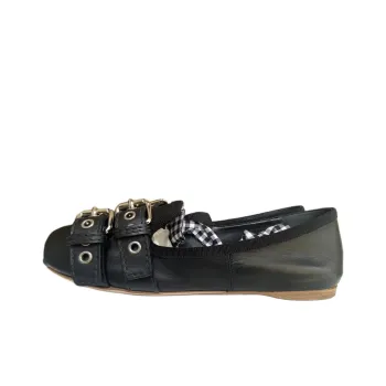 MIU MIU Mary Jane Ballet Shoes Casual Shoes Women's Black