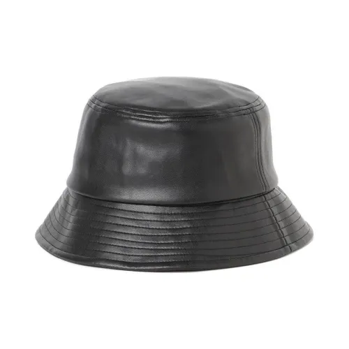 Beams Artificial Leather Bucket Hats Women's Black/White