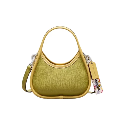 Coachtopia Ergo Leather Handbag Shoulder Bag Crossbody Bag Mini Women's Lime Green