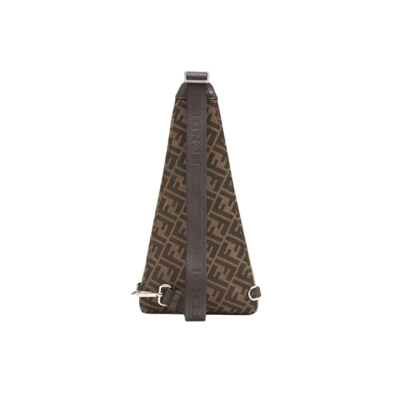 FENDI Polyester Crossbody Bag, Shoulder Bag Men's Brown-2
