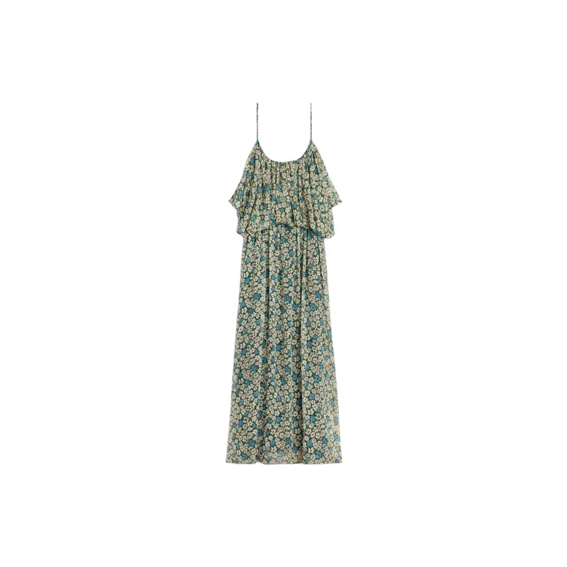 CELINE All Over Floral Patterned Gathered Dress-1