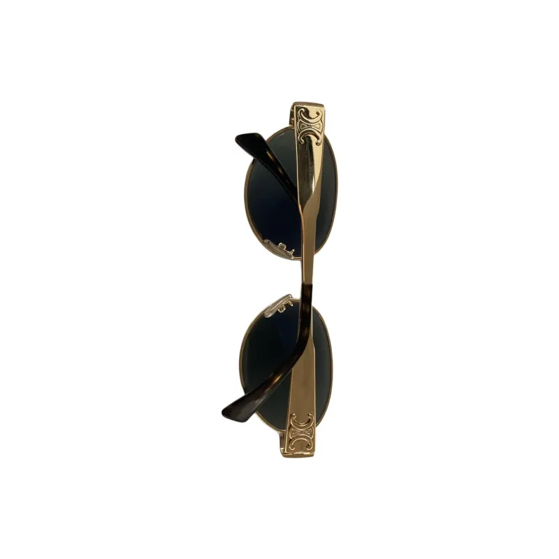 CELINE Oval Sunglasses Women's Gold-1