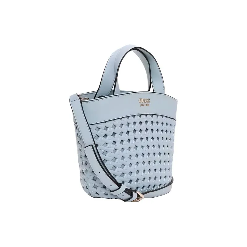 GUESS Artificial Leather Crossbody Bag Shoulder Bag Medium Size Women's Light Blue/Black-1