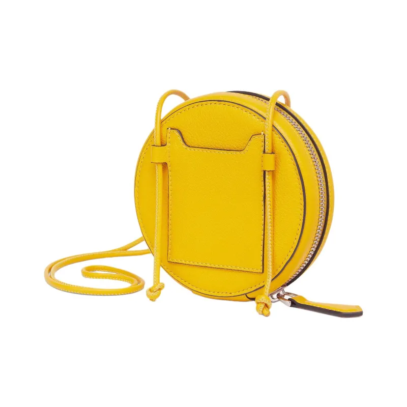 FENDI Calfskin Coin Purse Men's Yellow-1