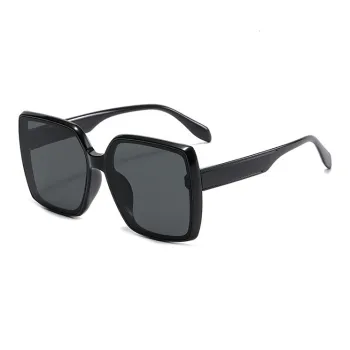 NOME PC Square Sunglasses Unisex Black Ecru Transparent Grey