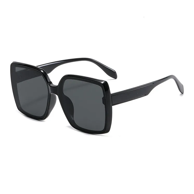 NOME PC Square Sunglasses Unisex Black, Ecru, Translucent Gray-0