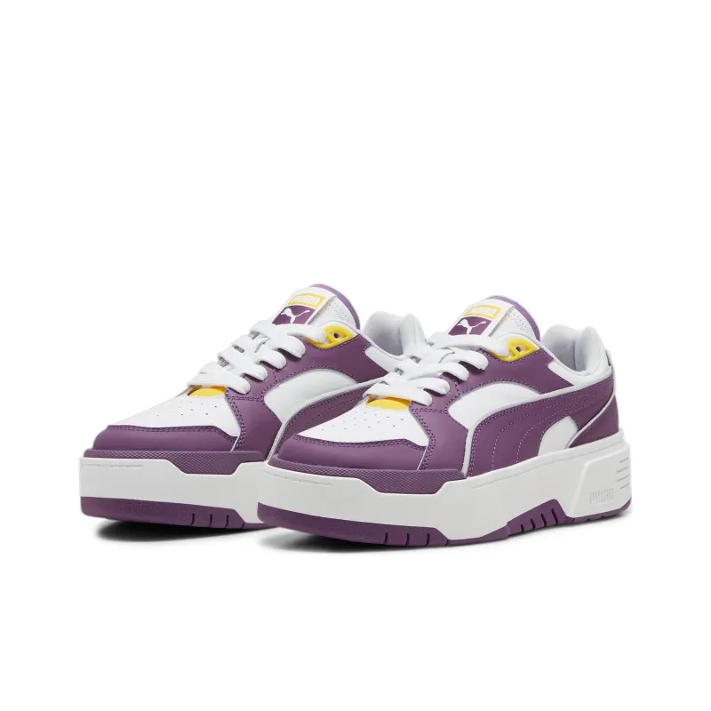 PUMA California Lwt Anti-Slip Wear-Resistant Low-Top Casual Shoes Women's White Purple-2