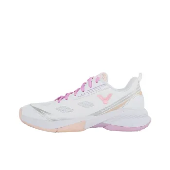 VICTOR Cushioned Slip Resistant Breathable Low Top Badminton Shoes Women's Pearl White