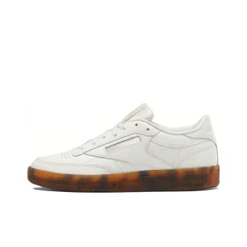 Reebok Club C 85 Anti-Slip And Wear-Resistant Lightweight Low-Top Skateboard Shoes Women's Ecru