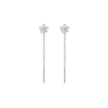 LUYUO S999 Fine Silver Drop Earrings Women's