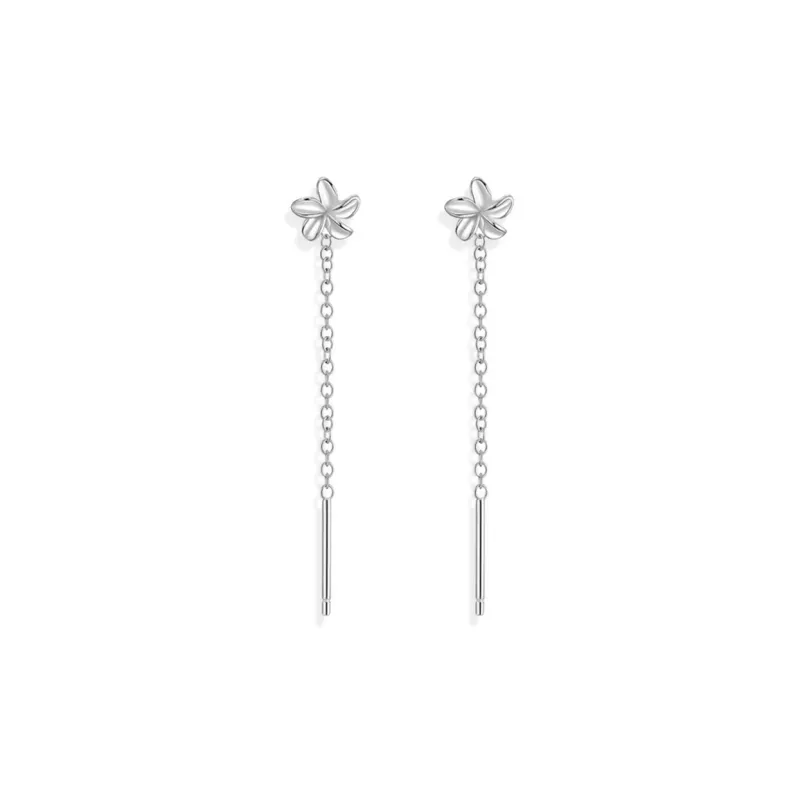 LUYUO S999 Fine Silver Drop Earrings Women's-0