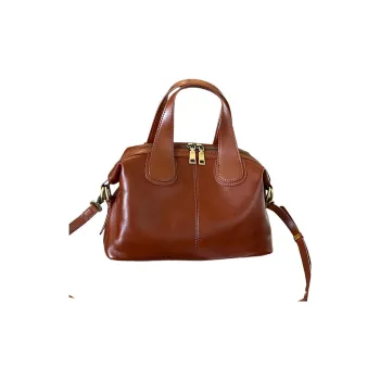 TTaG．baG Cow Leather Shoulder Bag, Crossbody Bag, Handbag Women's Brown/Wine/Coffee/Sunset Yellow/Black/Gray/Green