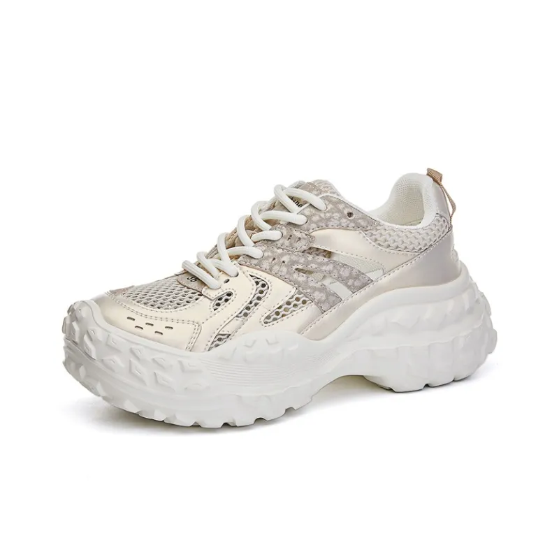 La Chapelle Slip Resistant, Abrasion Resistant, Breathable, Lightweight Low Top Chunky Sneakers Women's-7