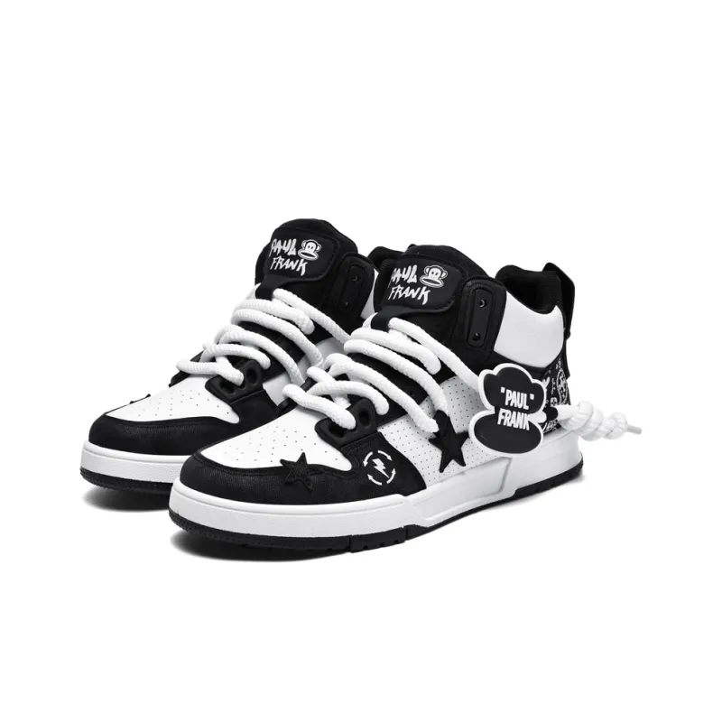 PAUL FRANK Coverage Anti-Slip And Wear-Resistant High-Top Skateboard Shoes Unisex-17