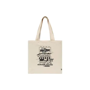 New Era Hot Dog Collaboration Cotton Tote Bag Shopping Bag Handbag Regular Women's Cream