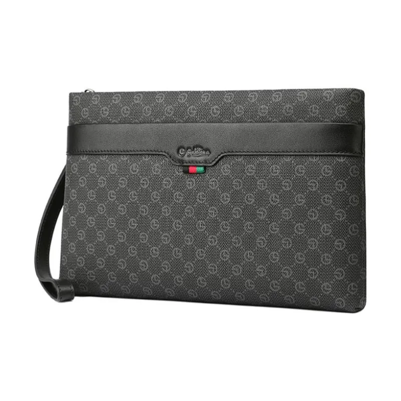 GOLDLION PVC Clutch Medium Size Men's Black-1