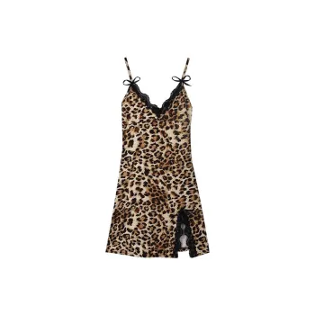 TLXT Nightgown Women's Leopard Print