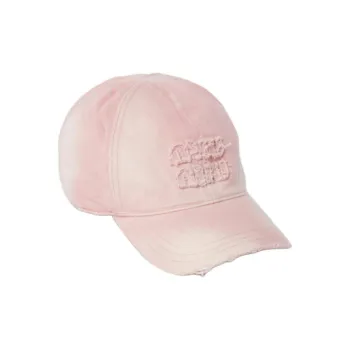 MIU MIU Fabric Baseball Caps Women's Pink