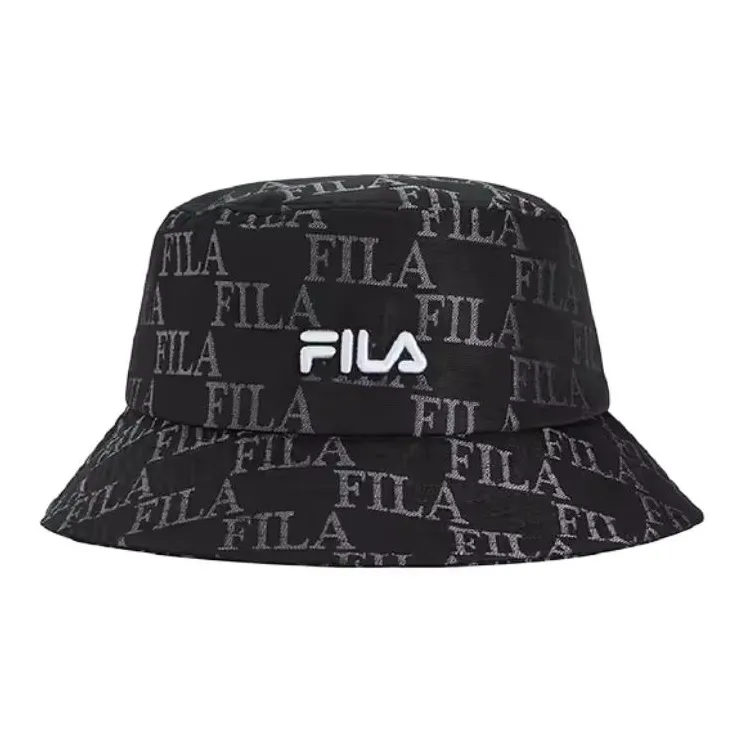 FILA Polyester Bucket Hats Unisex Black-1