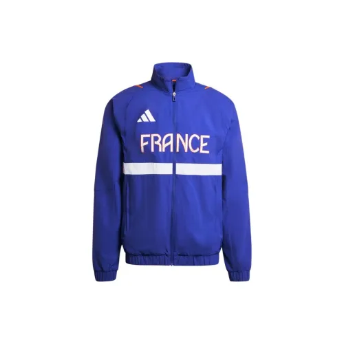 Adidas Jackets Men Semi-Transparent Blue