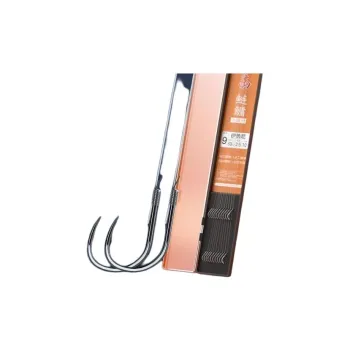 Jiadiaoni Fish Hook High Carbon Steel Outdoor Barbed Hook 10 Pairs, 1 Box, Unisex