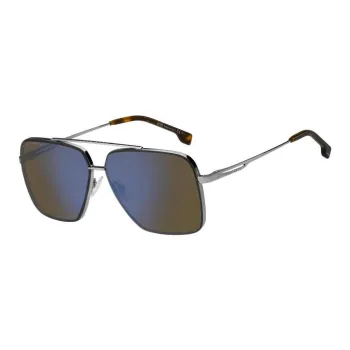 HUGO BOSS Metal Aviator Sunglasses Men's Silver