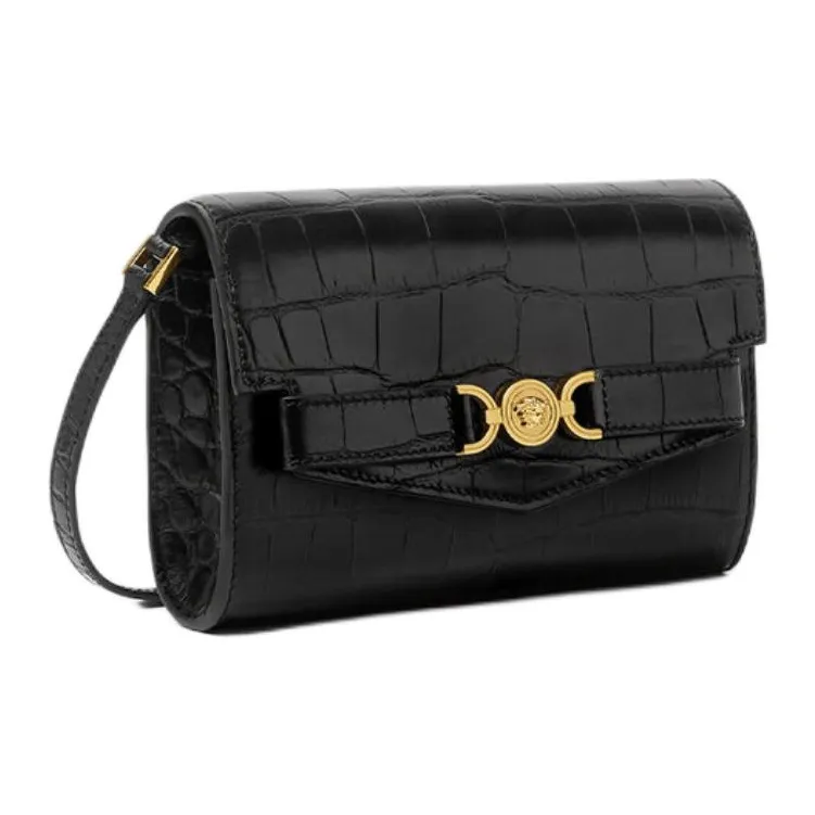 VERSACE Medusa '95 Calfskin Shoulder Bag Crossbody Bag Women's Black-1