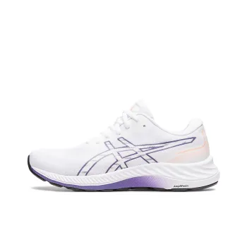 Asics Gel Excite 9 Slip Resistant, Abrasion Resistant Cushioning Low Top Running Shoes Women's White Purple