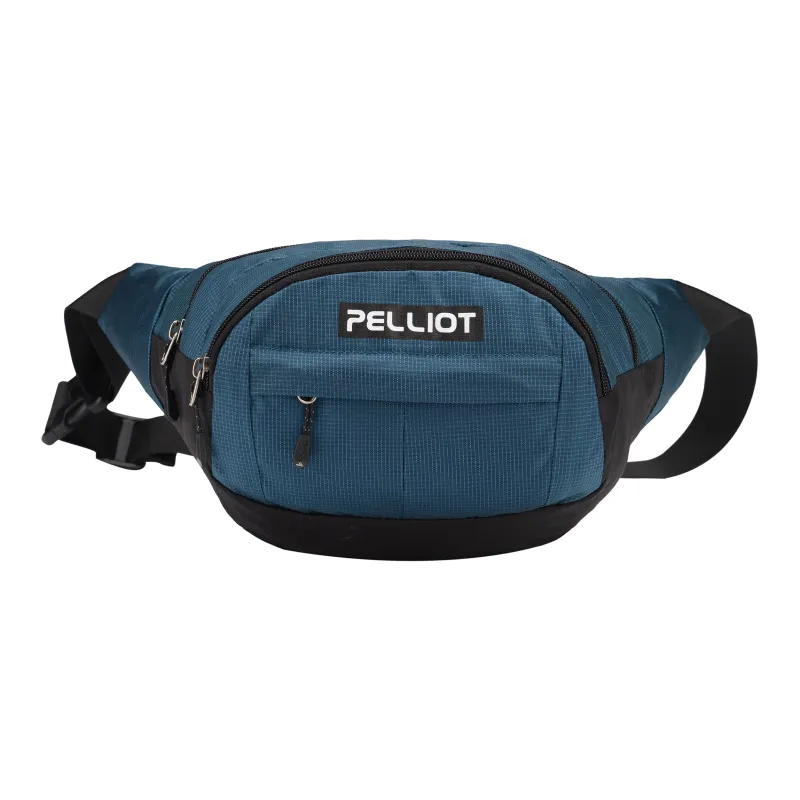 PELLIOT Polyamide Fanny Pack Medium Size Unisex Obsidian Black/Oil Green/Navy Blue-0