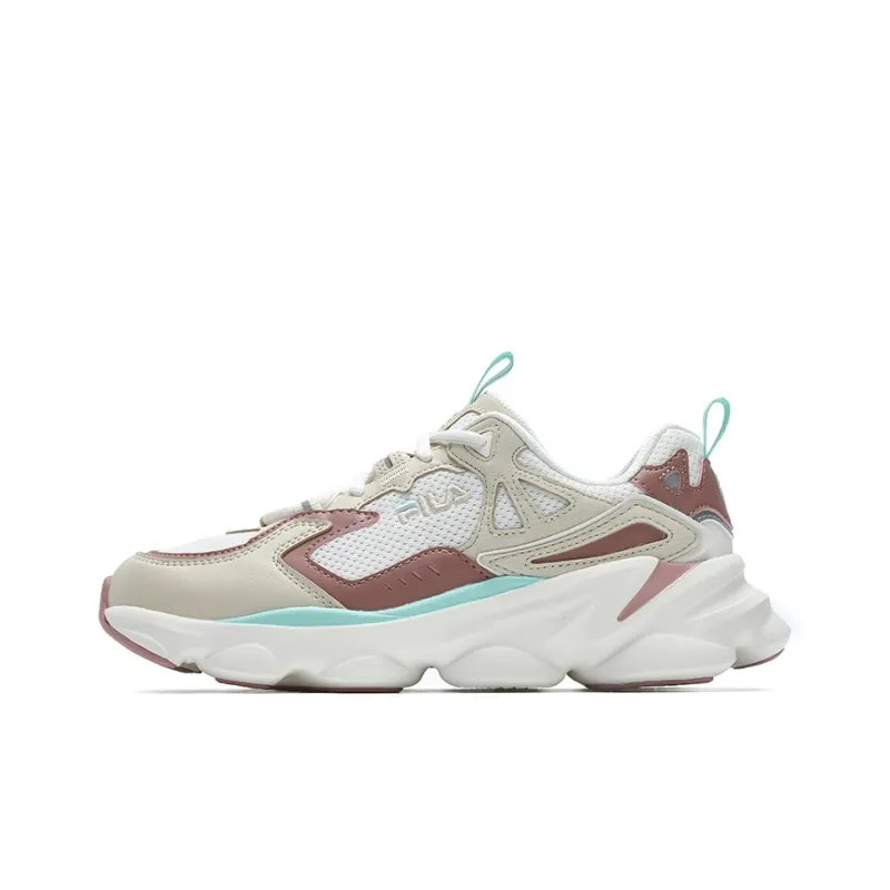 FILA Vintage Collection Anti Slip Wear Resistant Low Top Casual Shoes Women's Snow/Angora Brown-0