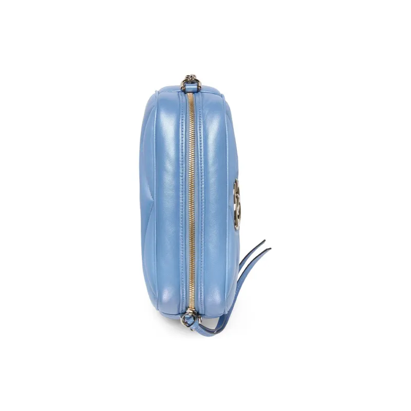 GUCCI Marmont Leather Crossbody Bag Shoulder Bag Women's Light Blue-5