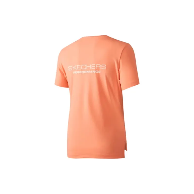 Skechers Regular T Shirt Women's Papaya Orange Pink-1