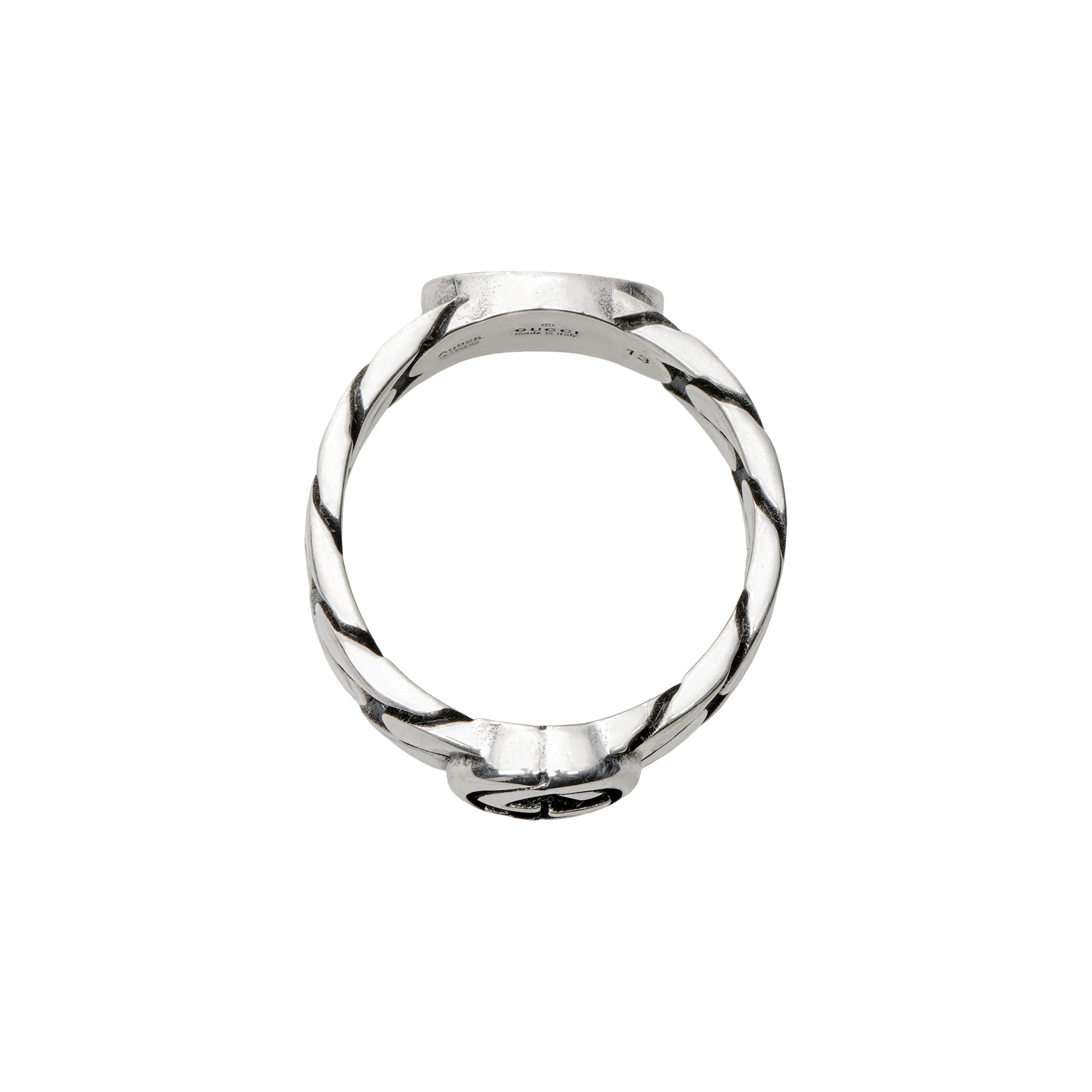 GUCCI Sterling Silver Interlocking Ring - POIZON GUCCI Sterling Silver Interlocking Ring - POIZON