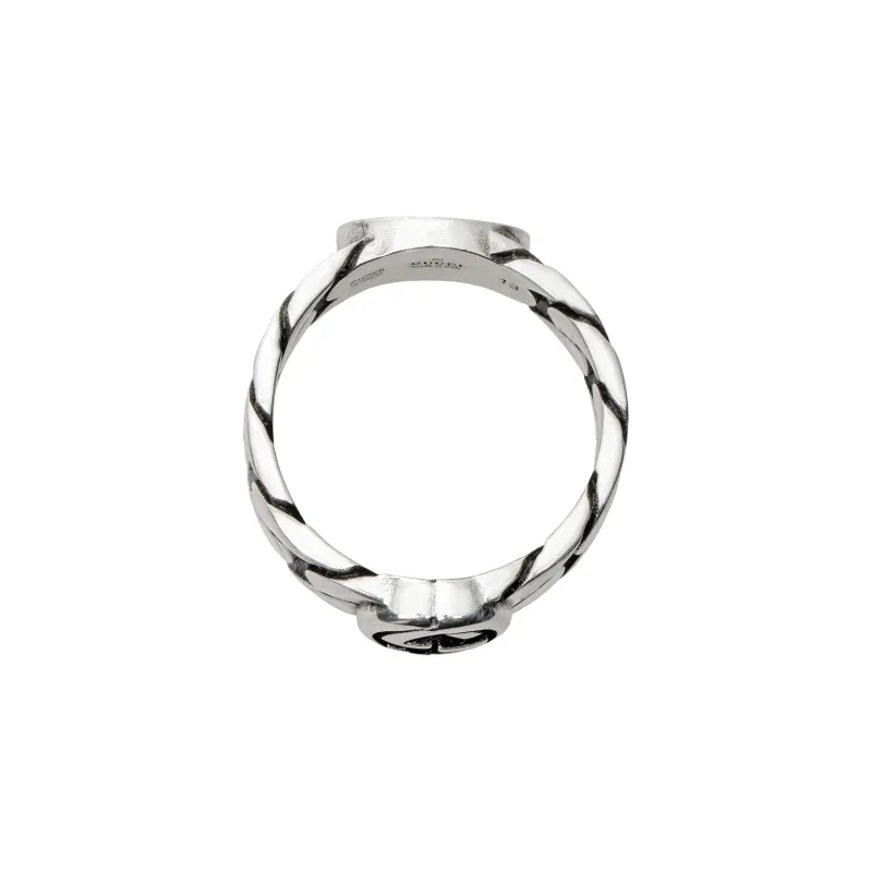 GUCCI Sterling Silver Interlocking Ring-2
