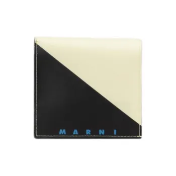 MARNI Tribeca Polyurethane And Polyester Blend Wallet Men's Black & Ecru