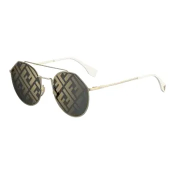 FENDI Aviator Sunglasses Women's Gold