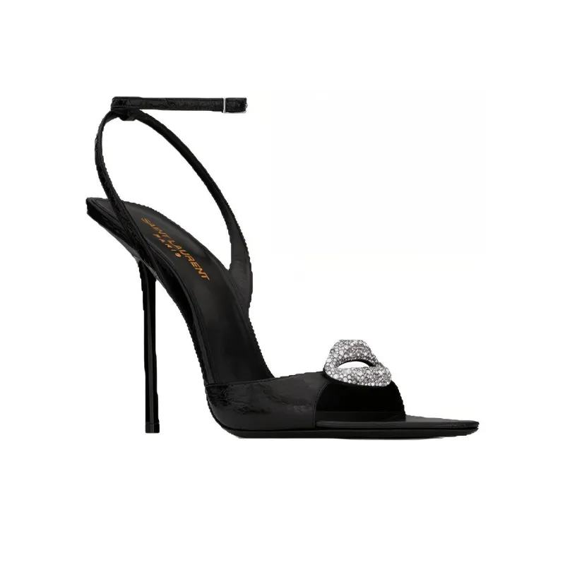 SAINT LAURENT NUIT One Strap Sandals Women's Black-1