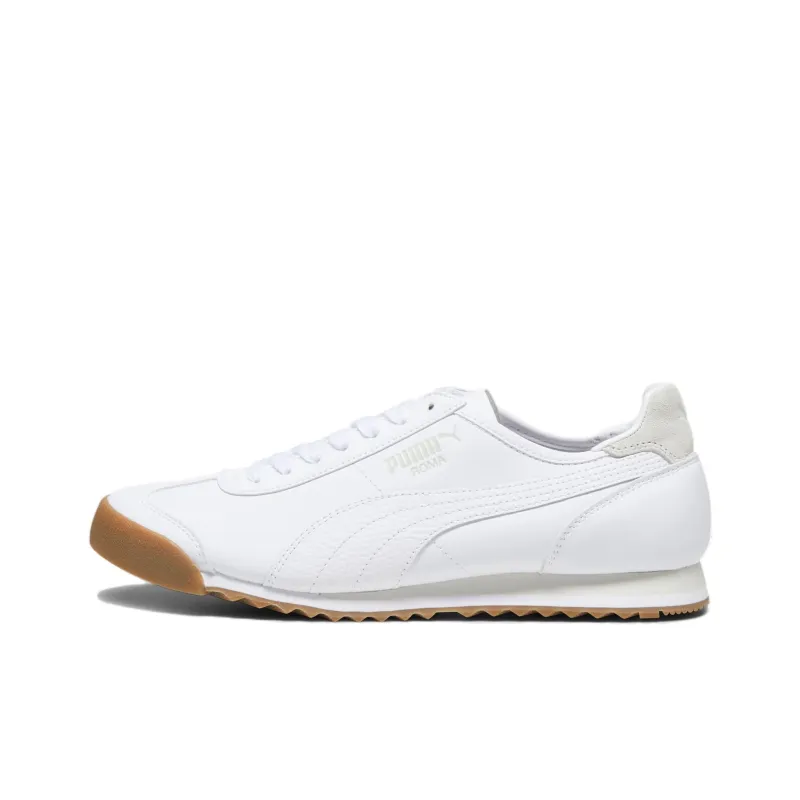 PUMA Roma Anti Slip Wear Resistant Low Top Casual Shoes Unisex White-0