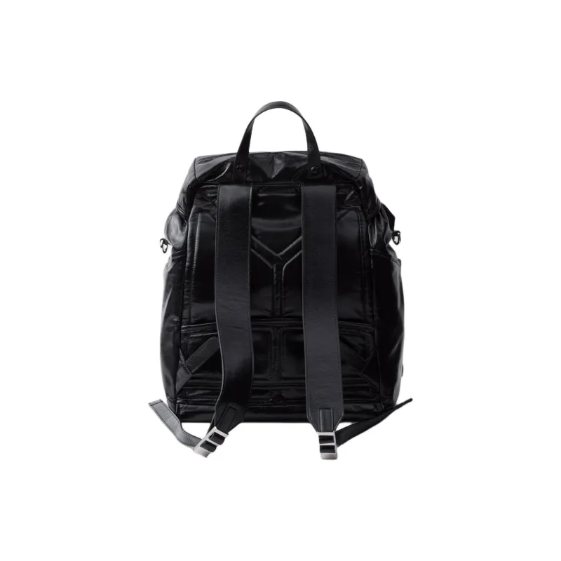 PRADA Leather Backpack Men's Black-2