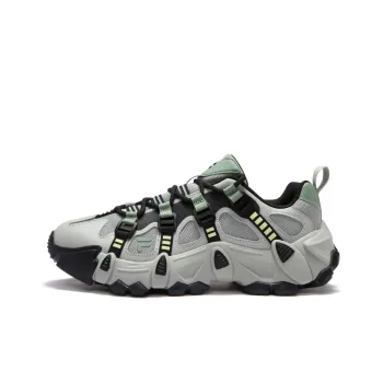 FILA FUSION EXOCET Mountains Shoes Non slip And Sweat wicking Low Top Casual Shoes Men's Soft Willow Silk Gray Black