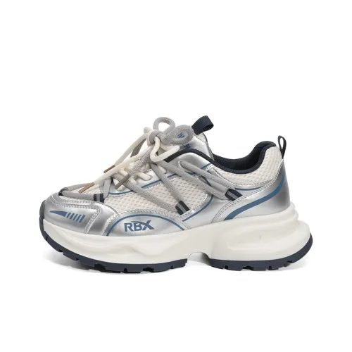 RENBEN Chunky Sneakers Women's Low-Top Silver Blue