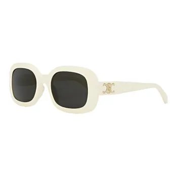 CELINE Irregular Shape Sunglasses Women's White