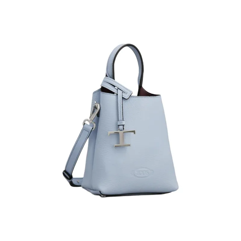 TOD'S Leather Shoulder Bag Crossbody Bag Handbag Micro Women's Light Blue-1