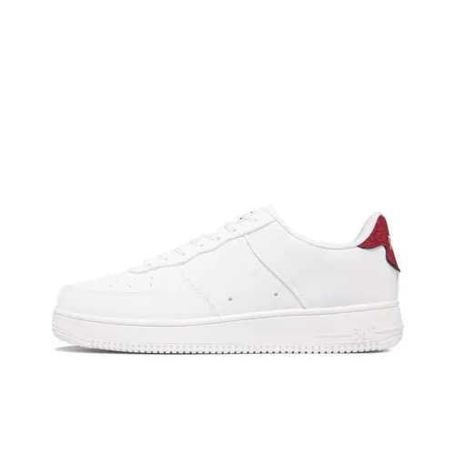 361° Non-slip Lightweight Low-Top Skateboard Shoes Men's White Red